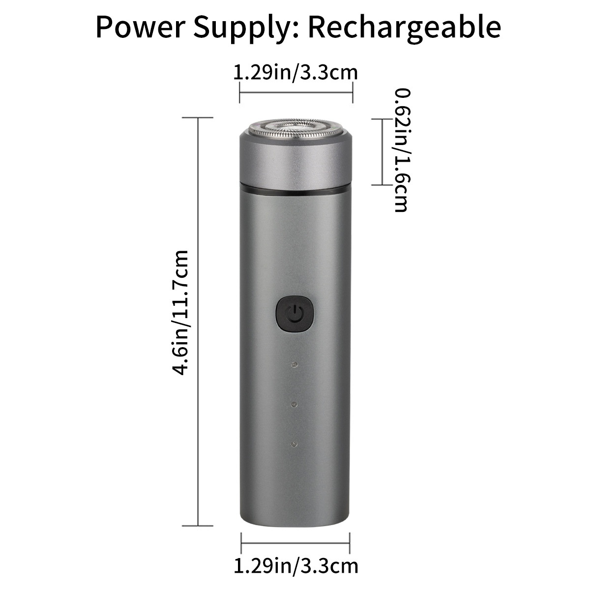 German Seiko Electric Shaver Travel Mini Portable Shaver Turbo5 W Fast Charging Washable - 2