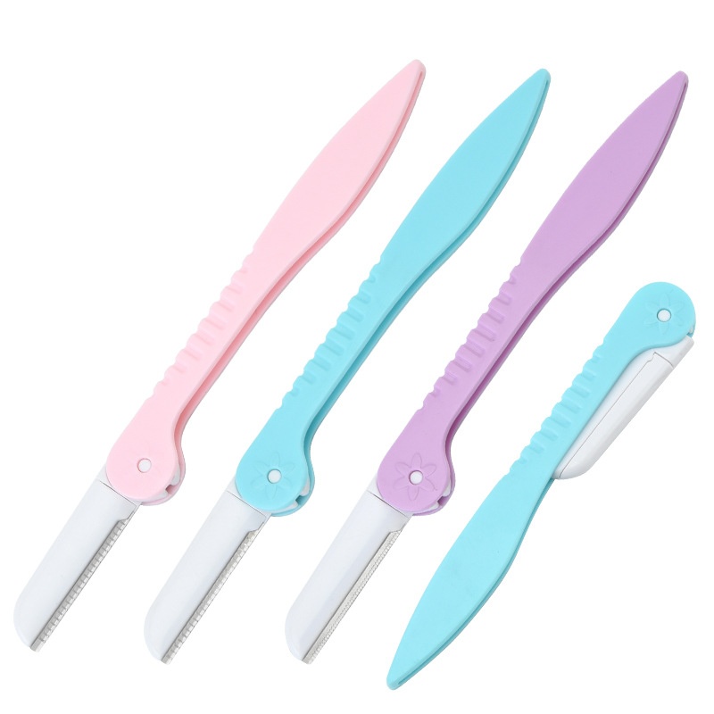 SPortable Folding Eyebrow Trimmer Novice Sharp Eyebrow Razor Macro Razor Makeup Tool