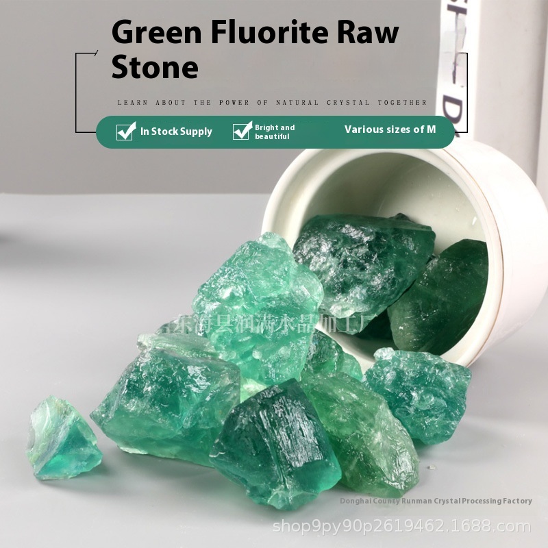 Green Fluorite Raw Stone Aromatherapy Stone Expansion Stone Bonsai Decorative Ornaments Crystal Gravel