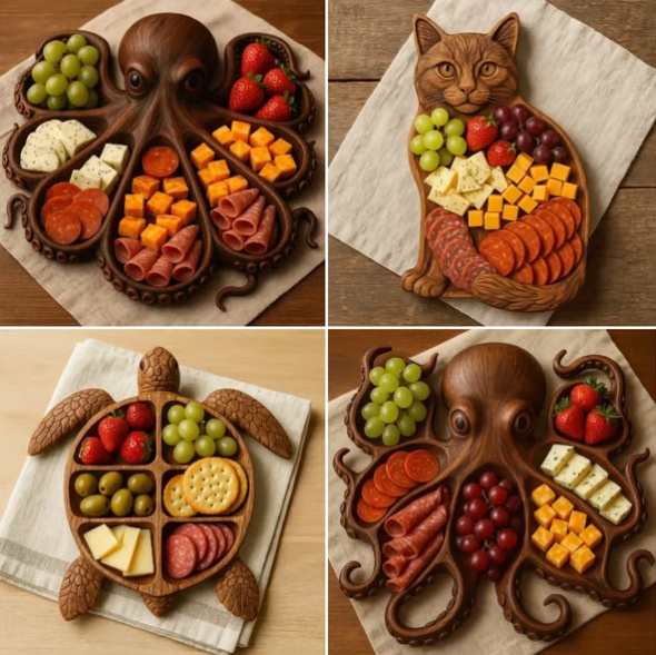 Creative Hot Octopus Charcuterie Platter Octopus Deli Platter
