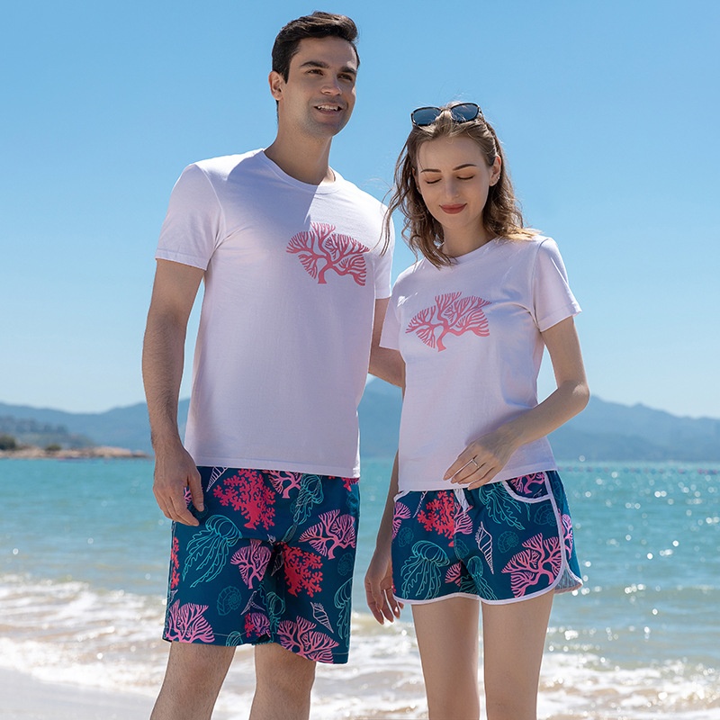 Direct Beach Pants Men's Summer Conch Flower Pants Casual Vacation Shorts Couple Loose Shorts