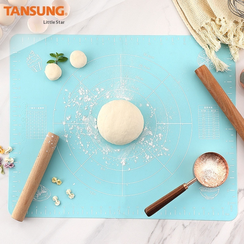 Large Food Grade Silicone Kneading Pad With Scale For Kitchen Rolling And Baking Non-stick Chopping Board