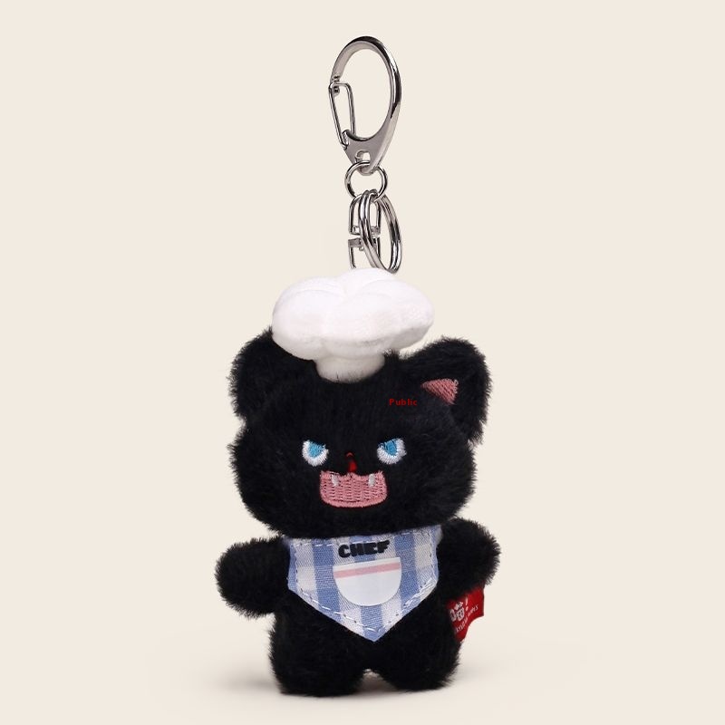 Original Authentic Fried Pet Chef Outfit Couple Best Friend Sharing Plush Doll Keychain Pendant