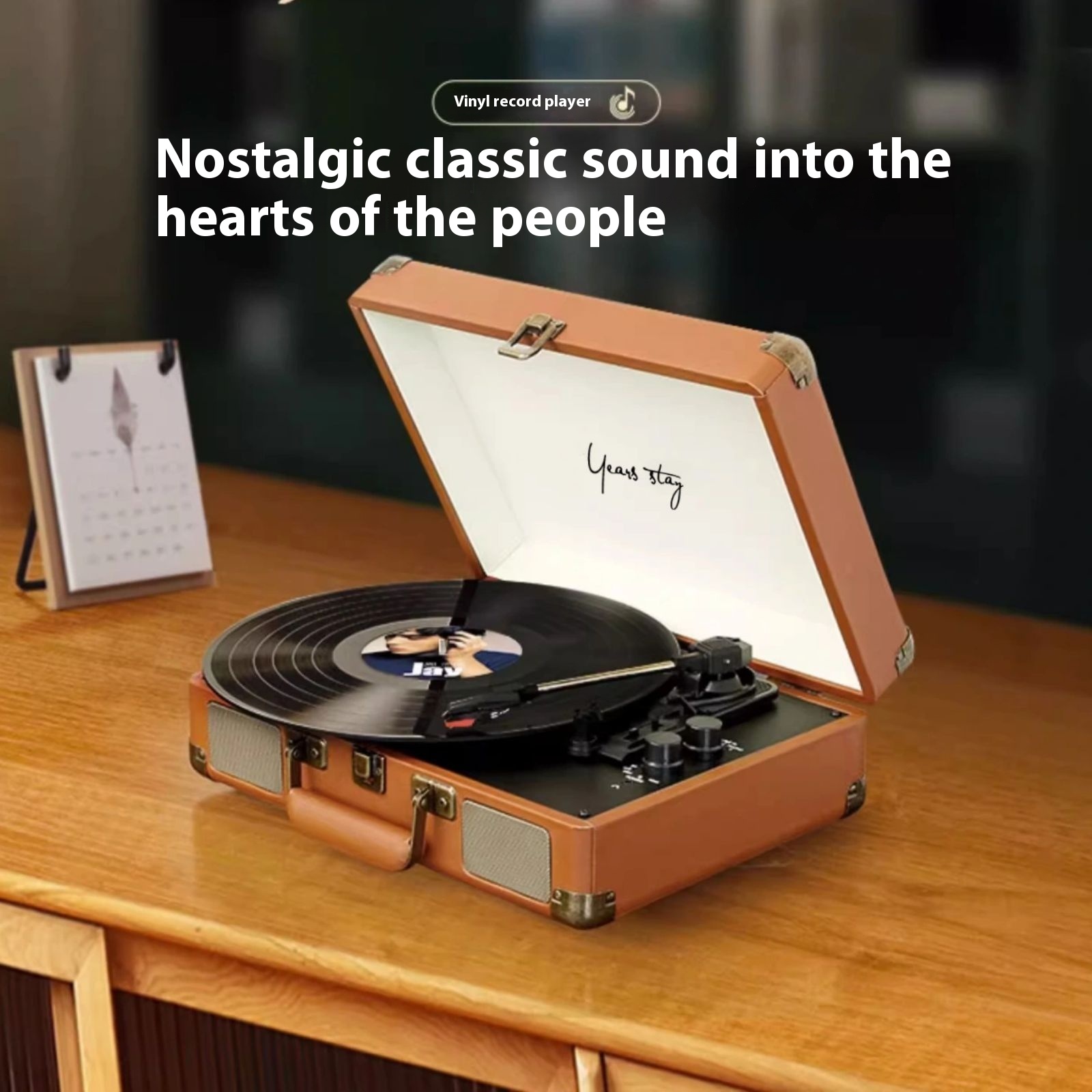 Hot-selling Portable Mini Smart Phonograph Home Desktop Vinyl Record Player Portable Wireless Bluetooth Speaker