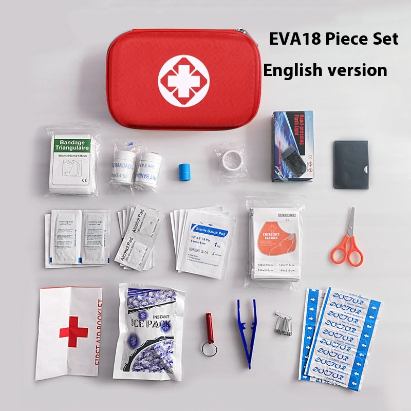 First Aid Kit Set Outdoor Car Portable Travel Emergency Kit Household Rescue Supplies Portable Bag Custom Stock