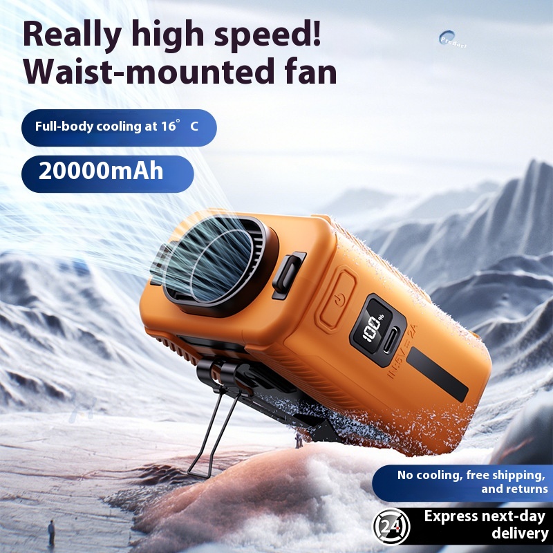 Waist Fan Portable Cooling Cooling Neck Clip Waist USB Charging Fan Brushless Motor