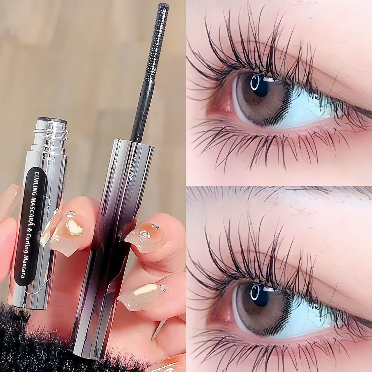 No Blooming Waterproof Mascara Root Clear No Makeup Thread Long Curly Thick Natural Eyelash Base
