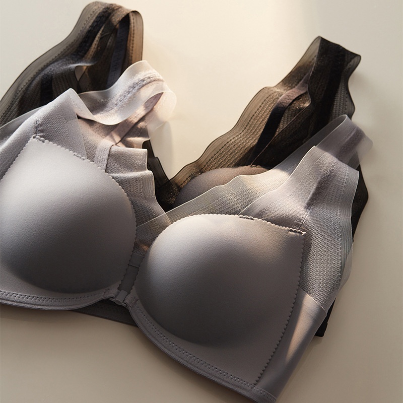 CEROTICHFront Buckle Upgraded Bra Without Steel Ring Gathered Underwear Female ATo CSexy Upper Collection Side Breast Bra