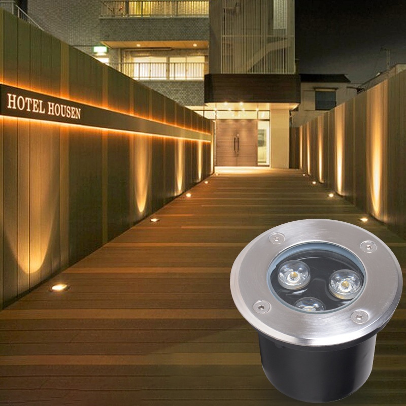 Underground Light LEDOutdoor Waterproof Underground Lawn Light Ground Light Square Corner Colorful Ground Light Tree Light