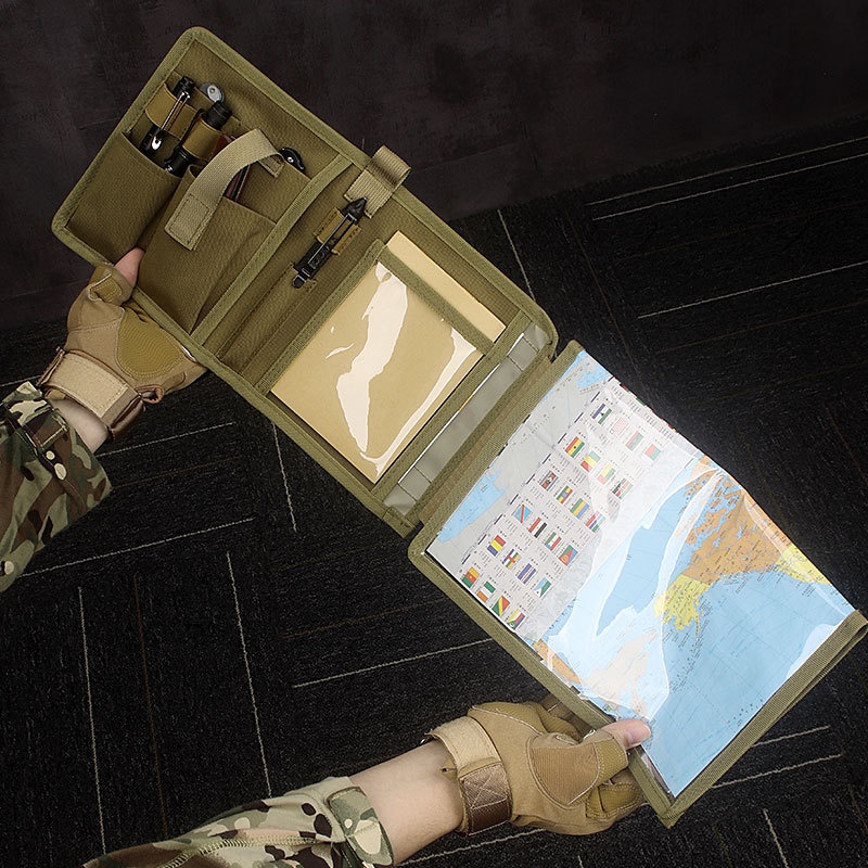 Manba Waterproof Map Bag Military Fan Outdoor Tactical Notebook Diary Pen Bag Book Cover Waterproof Bag Map Bag