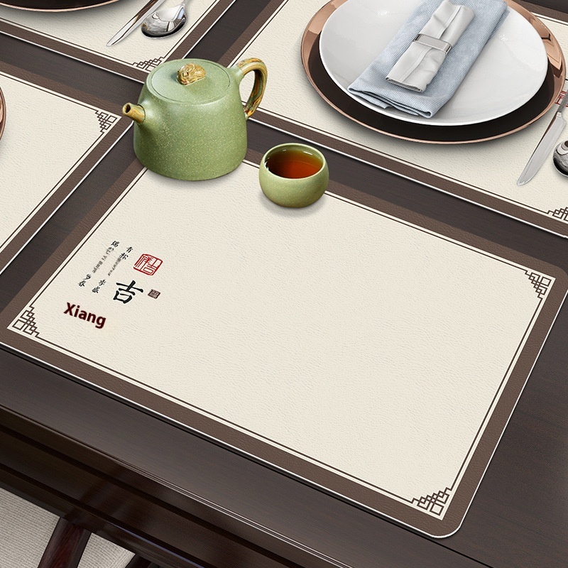 Chinese Style Placemat Anti-scalding Heatulation Hotel Placemat Desktop Mat Placemat Tableware Mat Table Waterproof And Oil-proof Washable Placemat