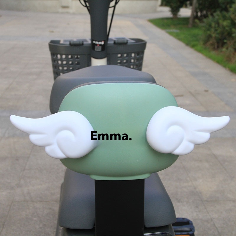 Electric Car Decoration Stickers Small Accessories Wings Emma Sunny Battery Car Cute Wings Transformation Waterproof Sunscreen