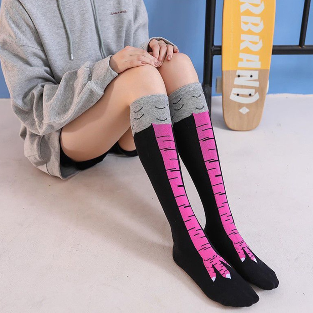 Chicken Claw Calf Socks Ladies Ostrich Long Tube Spring And Autumn Winter Jk Leg Pressure Knee Socks