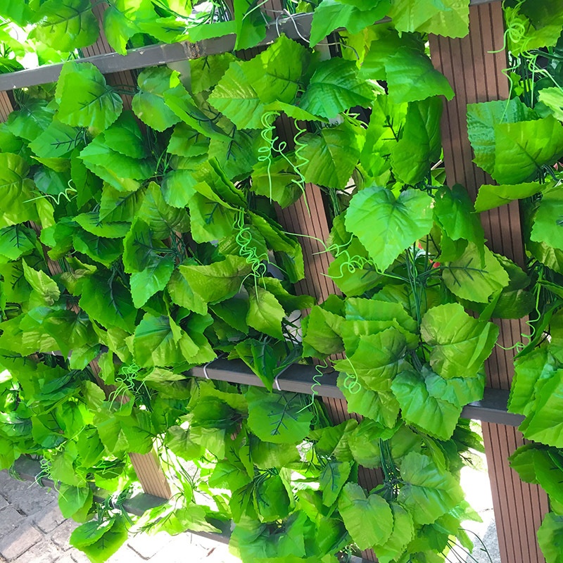 Flower Vine Green Leaf Decoration Simulation Grape Leaf Fake Leaf Plant Rattan Plastic Vine Winding Ceiling Fake Flower Leaf