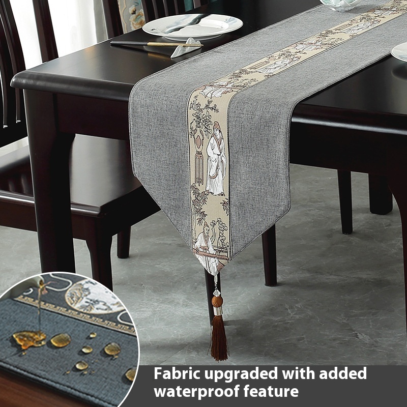 Chinese Classical Waterproof Table Flag Tea Mat Zen Home Teapot Tea Towel Heatulation Anti-scalding Tea Table Mat