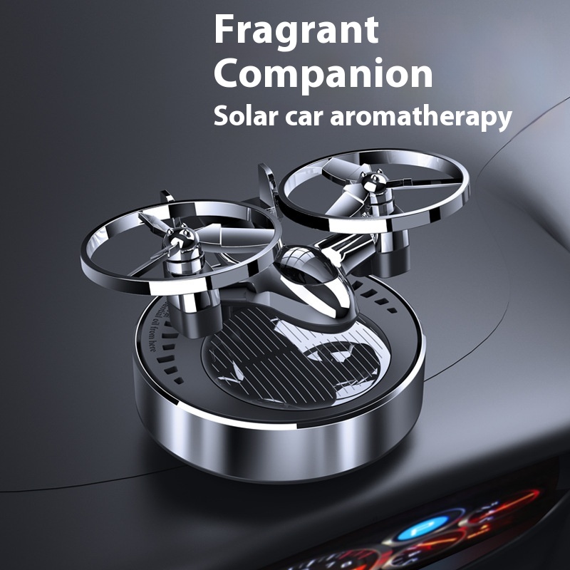 Solar Car Aromatherapy Alloy Car Fragrance Car Long-lasting Fragrance High-endtrument Panel Perfume Ornaments
