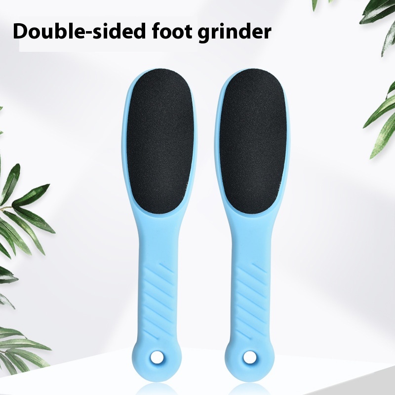 Blue Double-sided Foot Grinder, Foot Care Tool, Plastic Handle, Sandpaper, Foot Grinder, Foot Grinding Stone