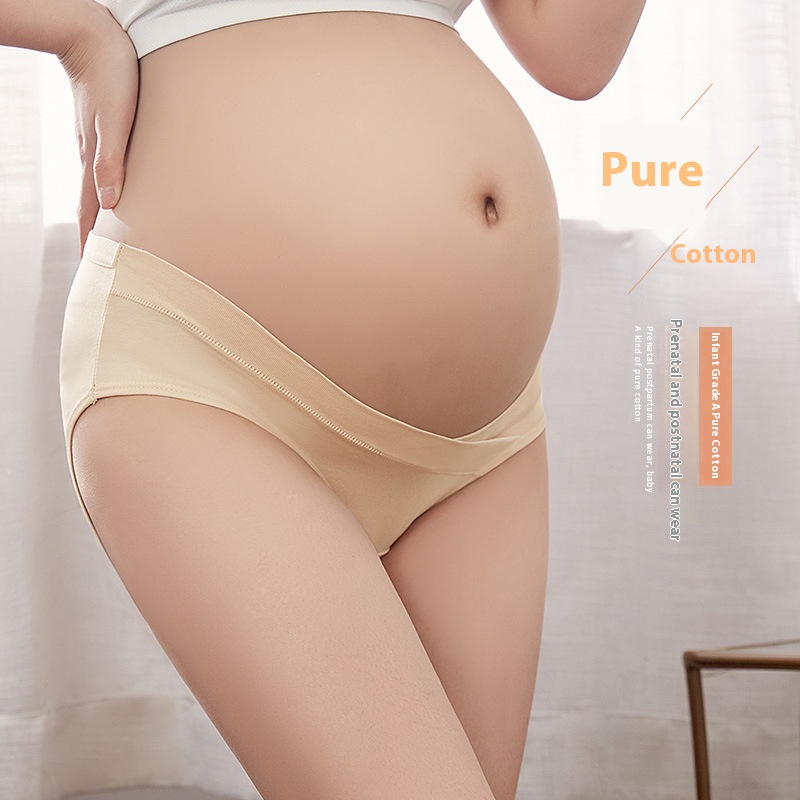 Wato Pure Cotton Maternity Underwear, Low-waist, Comfortable, Breathable, Belly-supporting, Seamless U-shaped Belly-protecting Briefs For Women During Pregnancy.