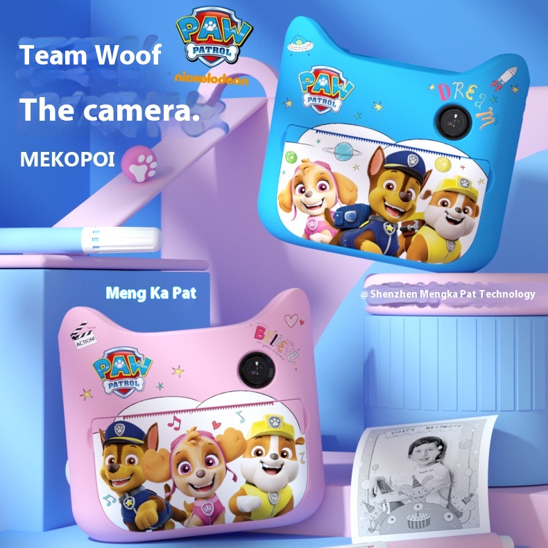 Paw Paw Team Magic Camera Children's Thermal Printing Digital Camera Polaroid Printer Children's Gifts