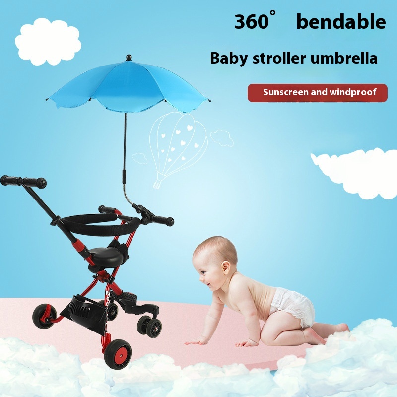 Baby Stroller Umbrella,Baby Stroller Umbrella,Children's Umbrella,Anti-ultraviolet Parasol,Baby Stroller Umbrella,Children's Umbrella,Silver Plastic Sun Umbrella