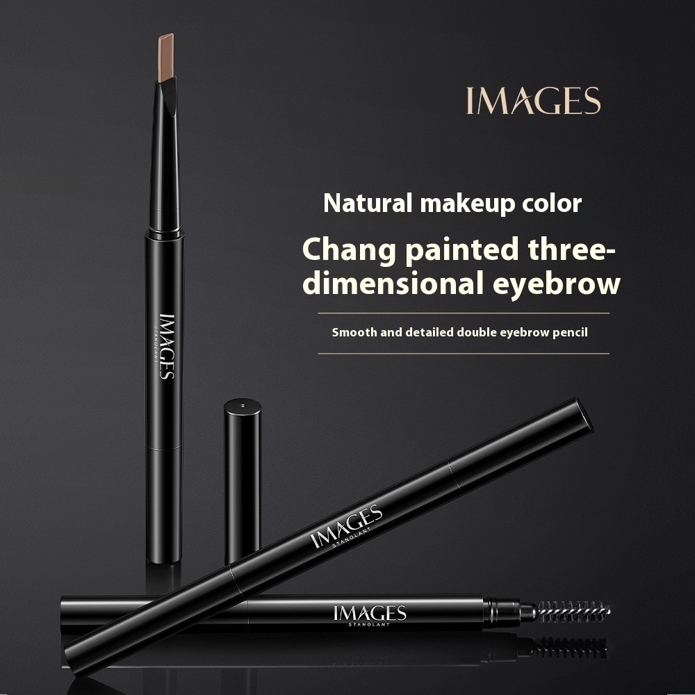 Slim And Finely Carved Eyebrow Pencil With Two Ends, Natural And Pretty Eyebrows, Three-dimensional Waterproof And Non-easy To Remove Makeup Makeup Pen