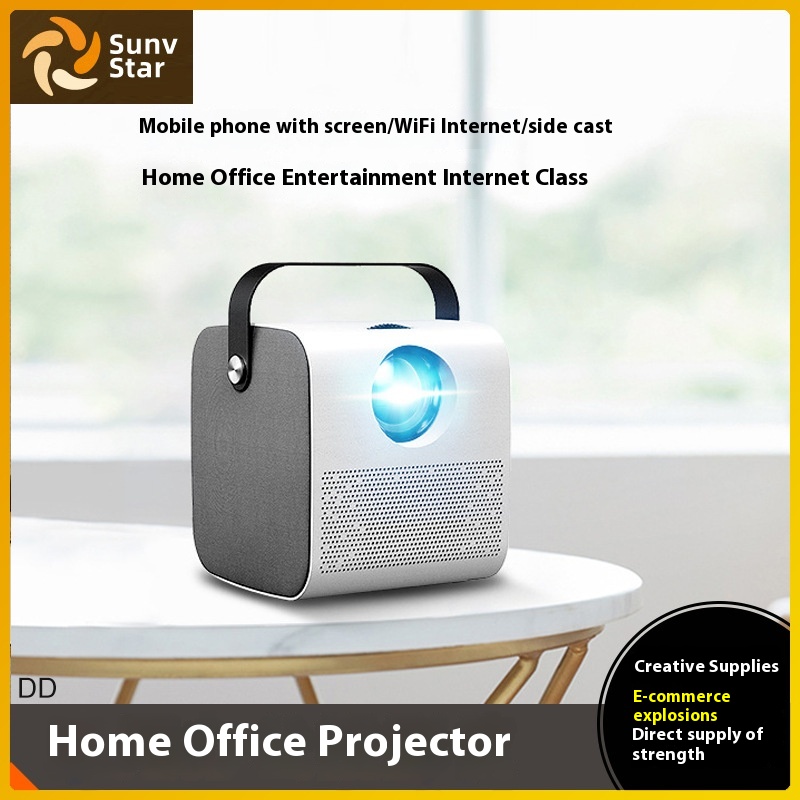 Projector Home Small Portable Mobile Phone Mini High-definition Home Theater Student Dormitory Bedroom Micro Projector