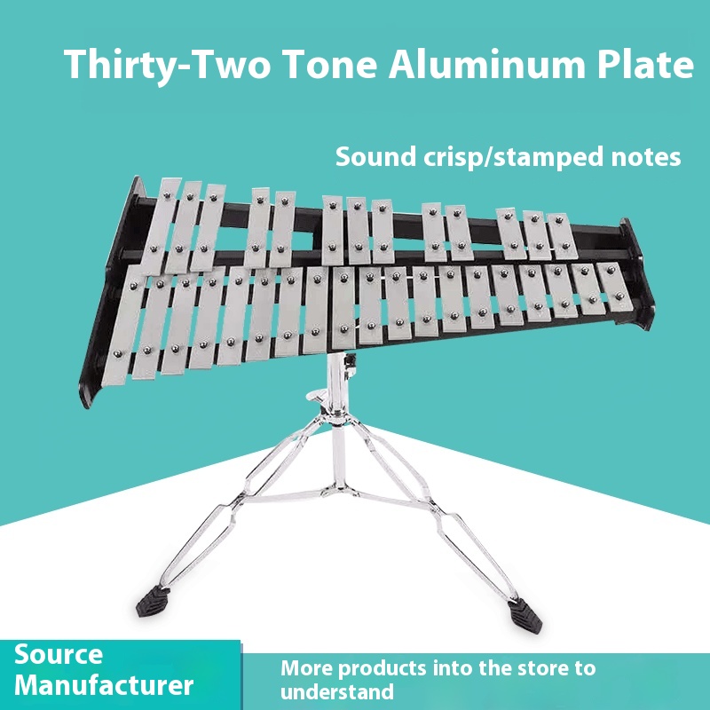 32-tone Folding Aluminum Plate Piano Preschool Education Toy Percussion Piano Orff Percussiontrument Portable Children's Percussion Piano