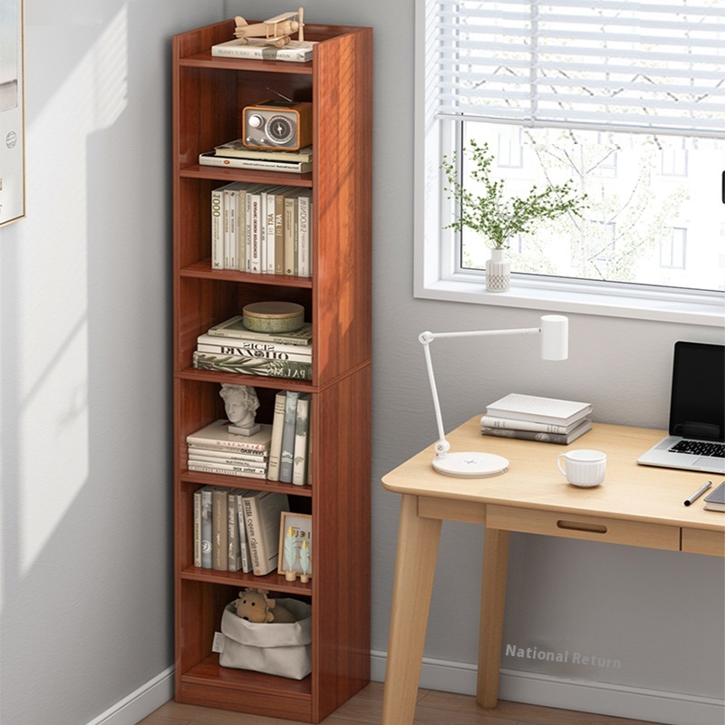 Bookshelf Floor-standing Simple Living Room Storage Rack Long Narrow Cabinet Narrow Slit Small Bookcase Bedroom Simple Multi-layer Storage Shelf