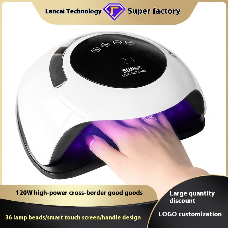 Manicure Lamp120 W High Power Portable Manicure Machine Intelligent Induction Led Nail Polish Glue Baking Lamp Uv Phototherapy Machine