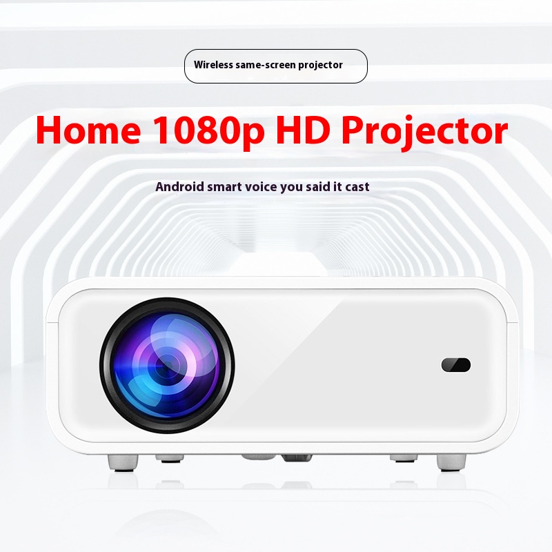 Projector For Home Hotel, B& B And Apartment H D1080p Smart Wireless Same-screen Android Projector