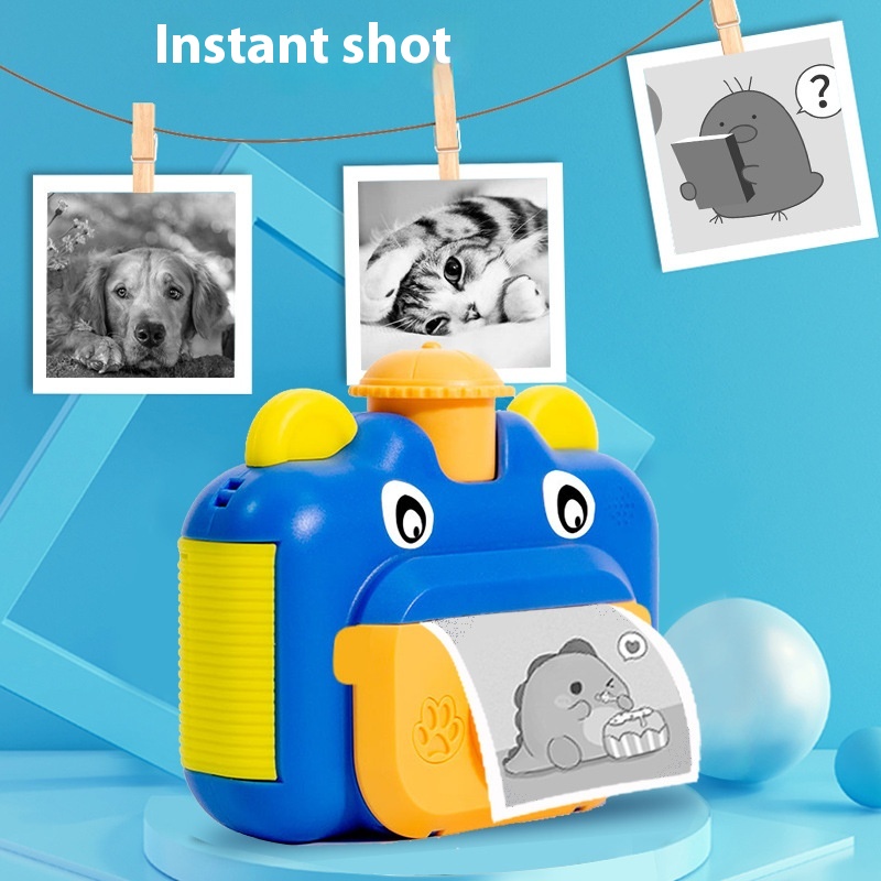 Children's Digitaltant Printing Camera Mini Polaroid Rotating Lens H D Small S L R Children's Birthday Gift
