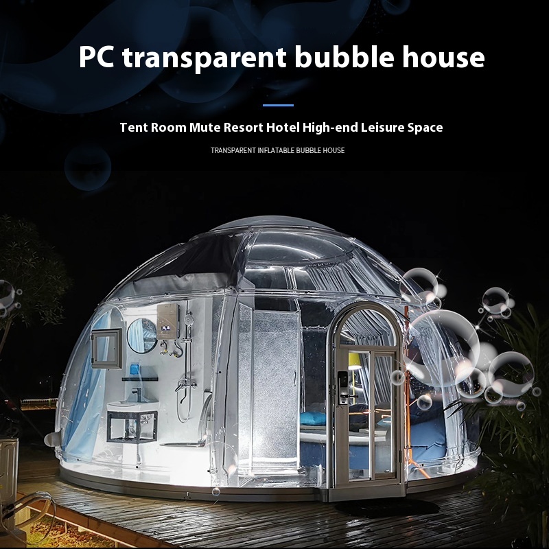 Internet Celebrity Transparent Bubble House Outdoor Camping Travel Vacation Starry Sky Tent Hotel B& B Spherical Tent Room