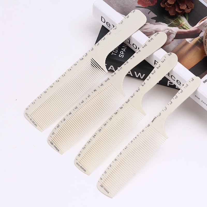 Men's Graduated Flat Comb Widened Barber Push Comb Professional Hair Cutting Graduated Ruler Comb Hairstylist Men's Hair Comb