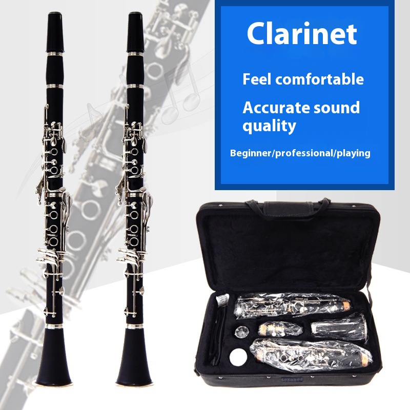 Clarinet For Children And Adults Beginners To Play Entry-level Professional B-flat Clarinet Bakelite Nickel-plated Musicaltrument Clarinet