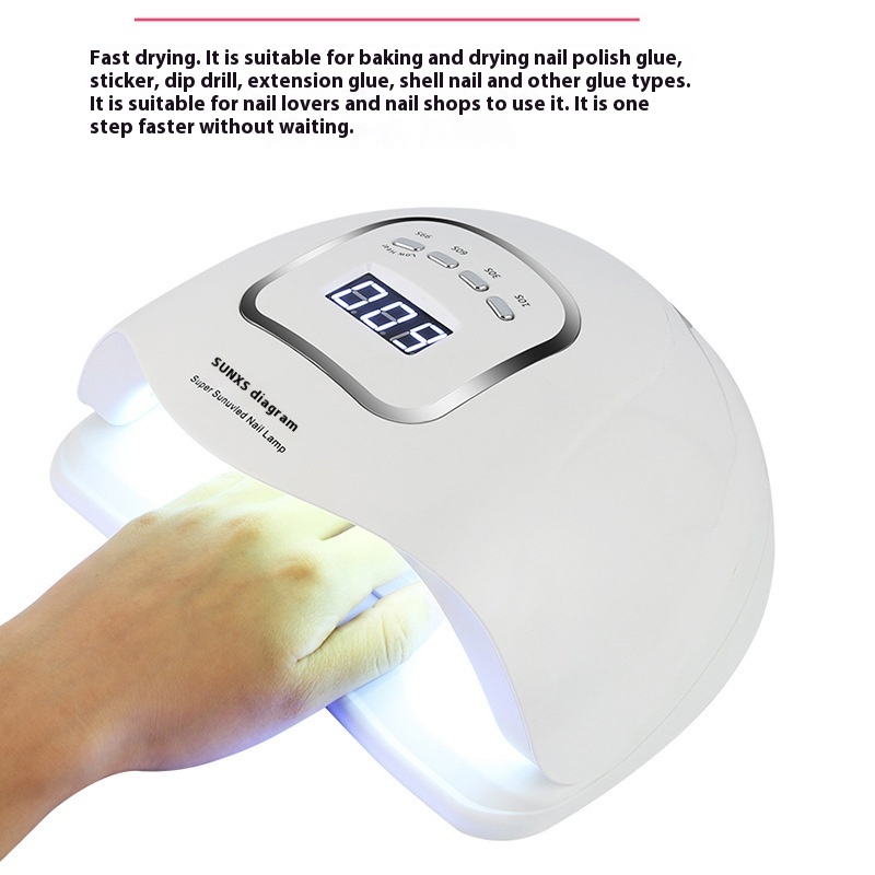 Sunx5max Intelligent Induction Nail Art Lamp120 W High Power Nail Art Phototherapy Lamp L E D Nail Polish Baking Lamp