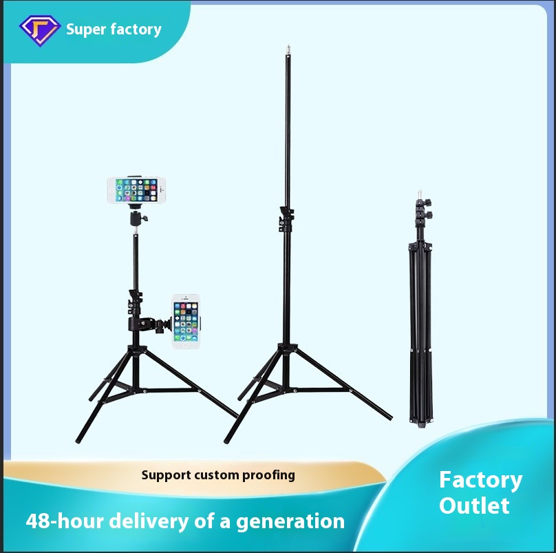 Photography Light Stand Flash Triangle Bracket Camera1/4 Thread Infrared Thermometer2m Tripod