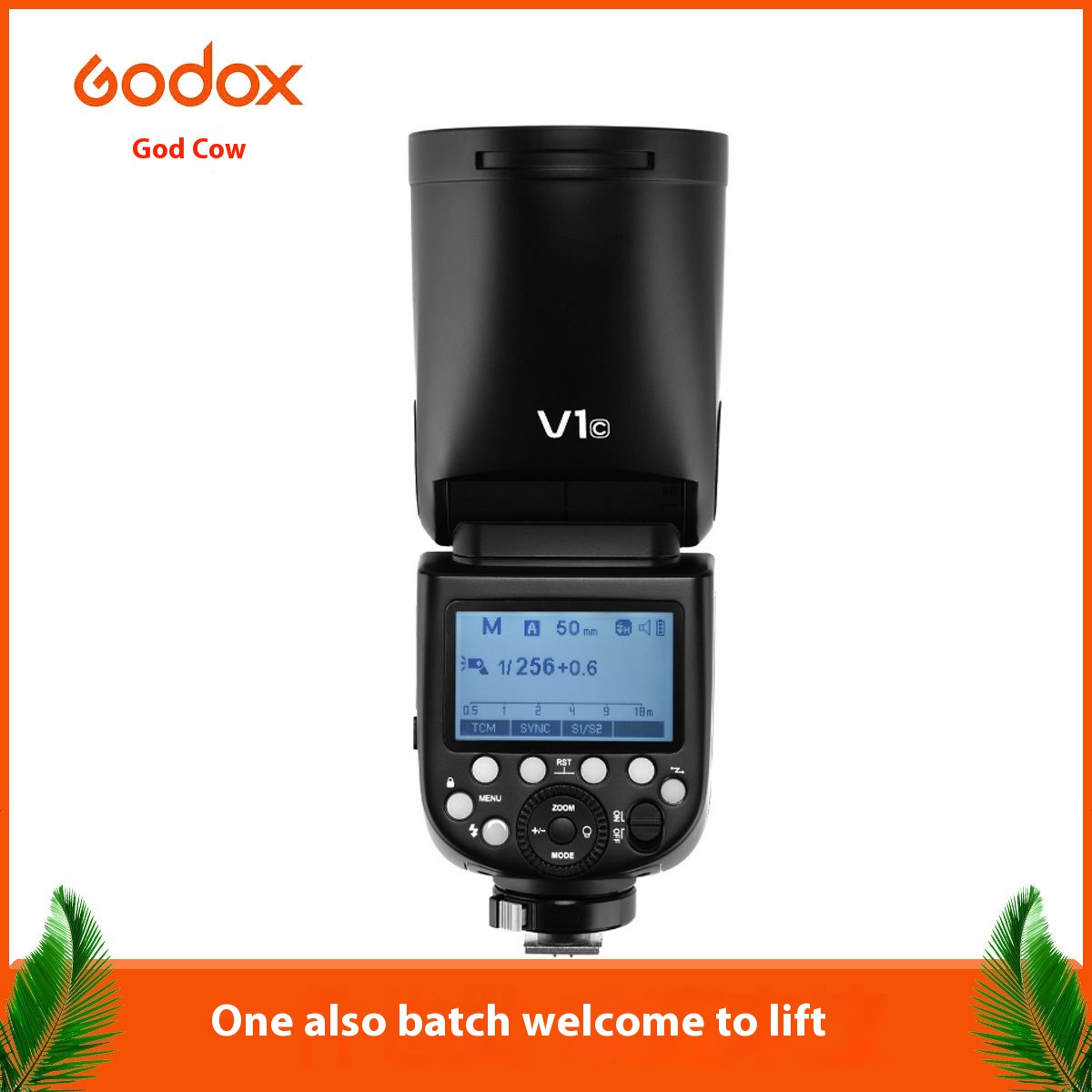 Godox V1 Round Head Flash Is Suitable For Canon, Nikon, Sony, Olin, Pentax, Fuji C/ N/ S/ F/ O