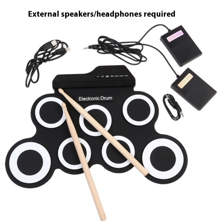 English Version Hand-rolled Drum Kit Unisex G3002 Portable Children's Percussiontrument Without Speaker