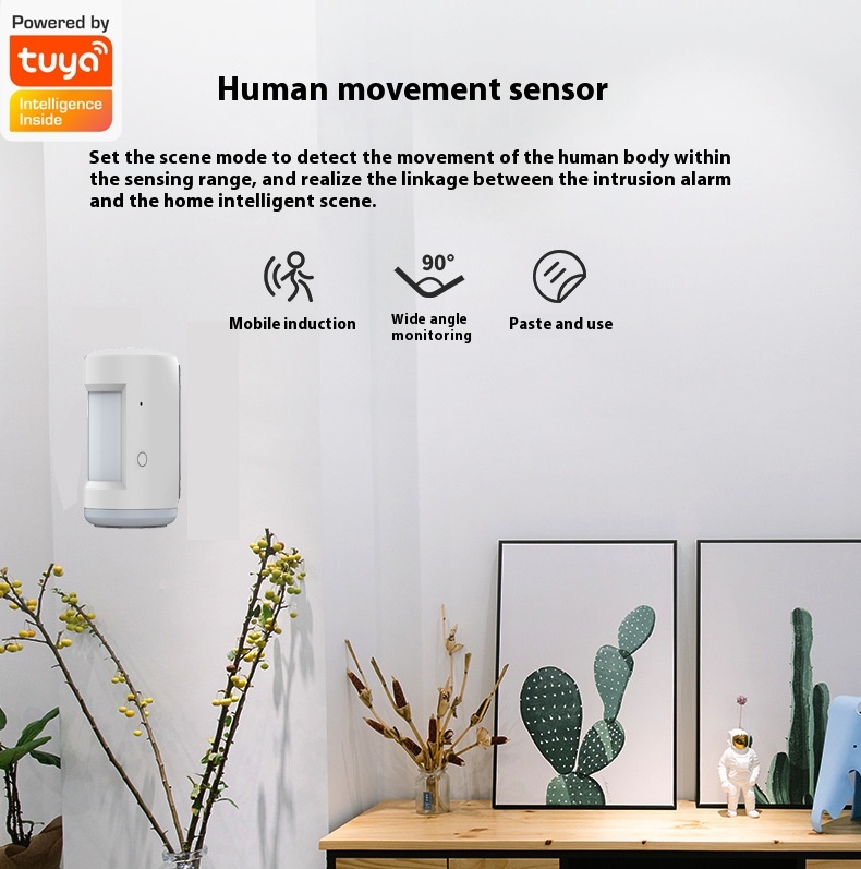 Tuya Smart P I R Infrared Human Movement Sensor Intelligent Monitoring Sensor Linked Home