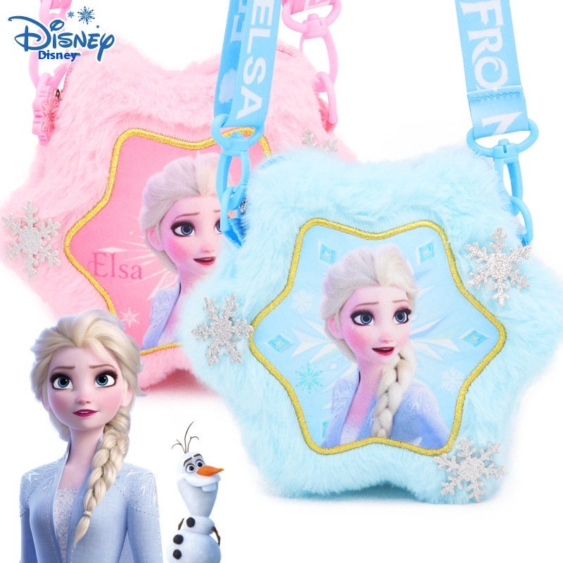 Frozen2 Children's Plush Bag Crossbody Bag Little Girl Cute Cartoon Bagy Disney Girl Bag