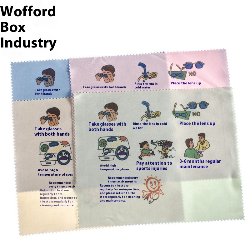 Thermal Transfer Glasses Cloth Cartoon Eye Cloth Wiping Needle16 Maintenance Glasses Cloth Can Be Printed With Store Name