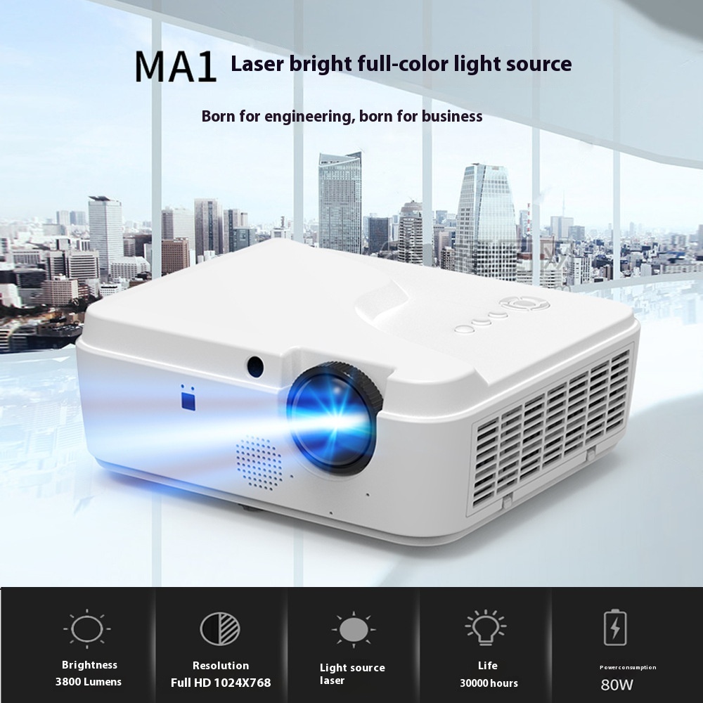Engineering And Business Integration Highlight Full Color Short Throw Large Screen3 D Laser T V Office Home Projector