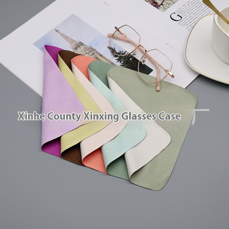 Glasses Cloth Wiping Cloth Glasses Cloth White Cotton Glasses Cloth Two-color Seaweed Silk
