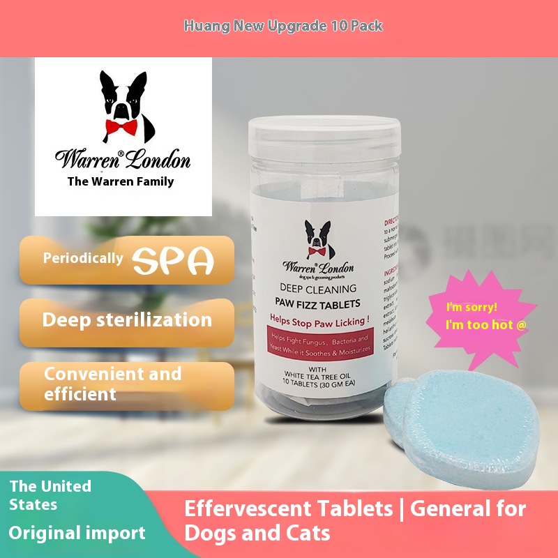 Warren Family American Foot Deep Care Pet Deodorant Douyin Same S P A Carbonated Effervescent Tablets