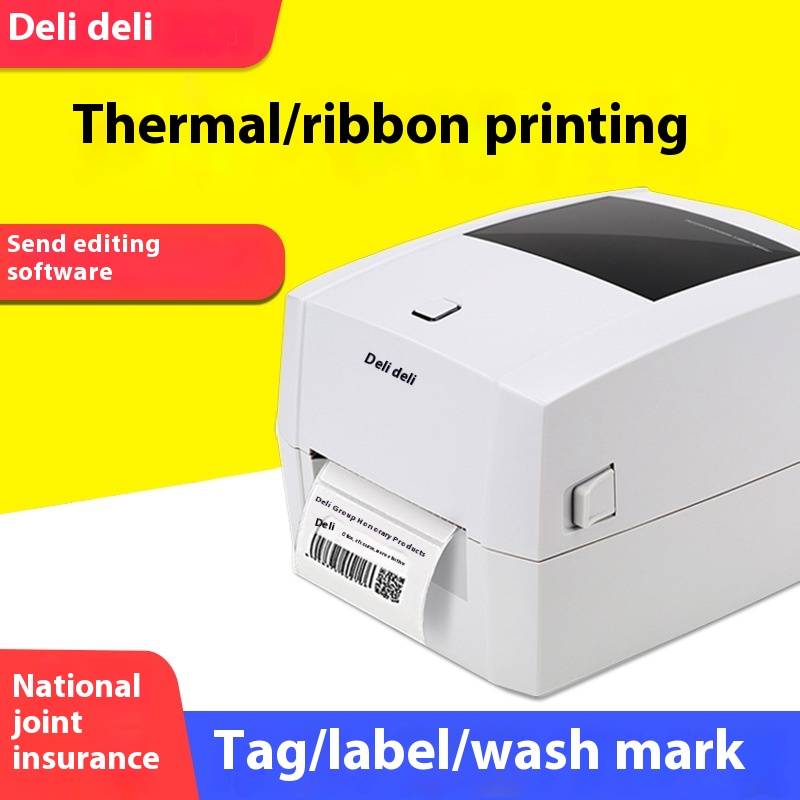 Deli D L-888 T Barcode Printer Express Thermal Electronic Label Printer Self-adhesive Label Machine