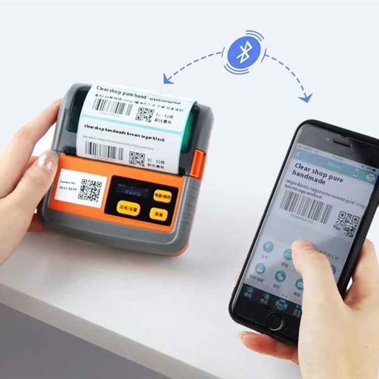 Handheld Barcode Printer Portable Bluetooth Printer Jiabo M322 Portable Label Barcode Printer