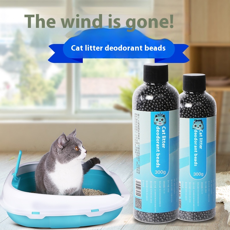 Direct Selling Cat Litter Deodorizing Beads Deodorant Cat Poop Companion Cat Litter Box Pet Deodorizing Beads300g One Piece Drop Shipping