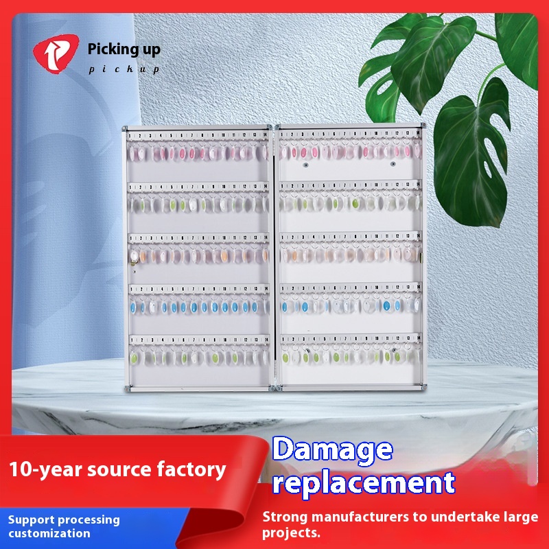 Key Safe Box Large Capacity140 Places Aluminum Alloy Storage Box Front Desk Housekeeping Key Box