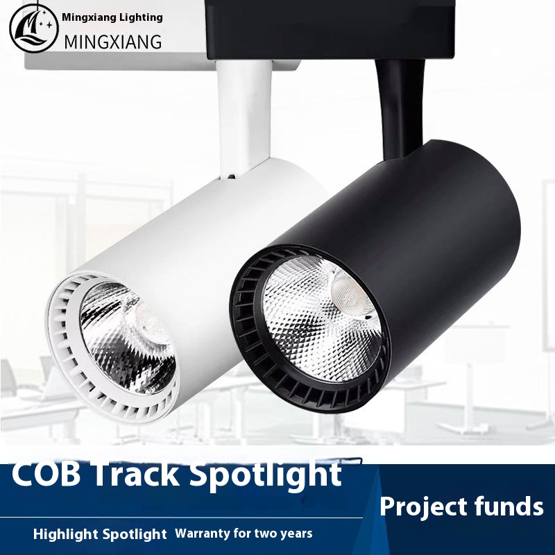 Led Track Light Clothing Store Commercial Track Light Super Bright Warm Light Decoration C O B Track Light