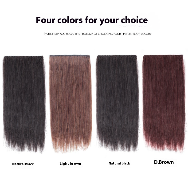 Wig Piece, Real Hair Pad, Wig, Women's Hair Root Fluffy Device, Invisible, Traceless Thickening On Both Sides, Head Replacement Piece